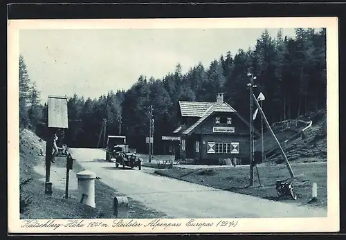 AK Katschberghöhe, Hütte Katschberghöhe mit Flurkreuz