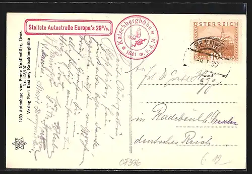 AK Katschberghöhe, Hütte Katschberghöhe mit Flurkreuz