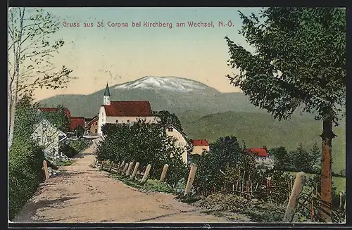 AK St. Corona bei Kirchberg am Wechsel, Partie bei der Kirche