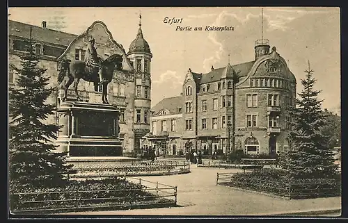 AK Erfurt, Partie am Kaiserplatz