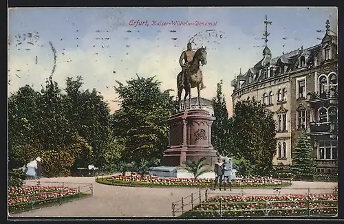 AK Erfurt, Partie am Kaiser-Wilhelm-Denkmal