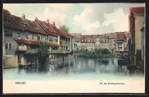 AK Erfurt, Partie an der Schlösserbrücke