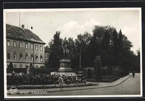 AK Erfurt, am Kaiserplatz