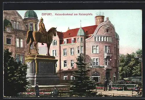 AK Erfurt, Kaiserdenkmal am Kaiserplatz