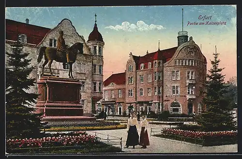 AK Erfurt, Partie am Kaiserplatz