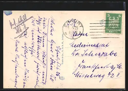 AK Erfurt, Partie am Kaiserplatz