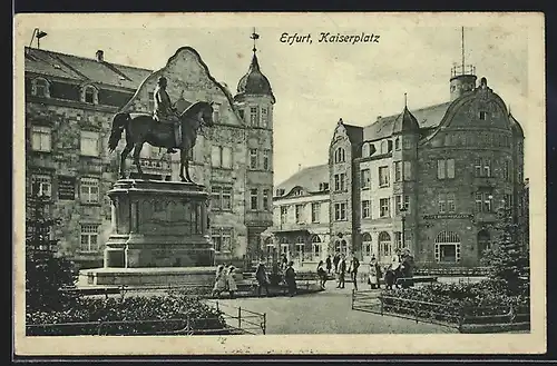 AK Erfurt, am Kaiserplatz