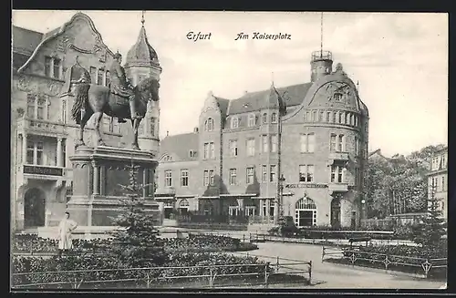 AK Erfurt, Partie am Kaiserplatz