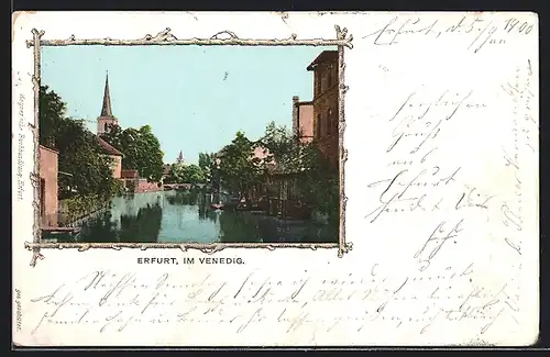 AK Erfurt, Ortspartie Venedig