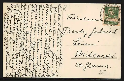 AK Langenthal, Marktgasse mit Bäumen