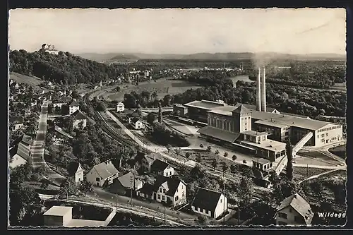 AK Wildegg, Ortsansicht mit Fabrikanlagen