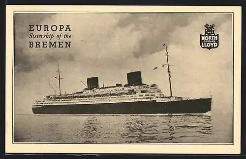 AK Passagierschiff Europa, North German Lloyd