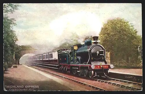 AK Lokomotive No. 780 der Caledonian Rly., Highland Express, englische Eisenbahn