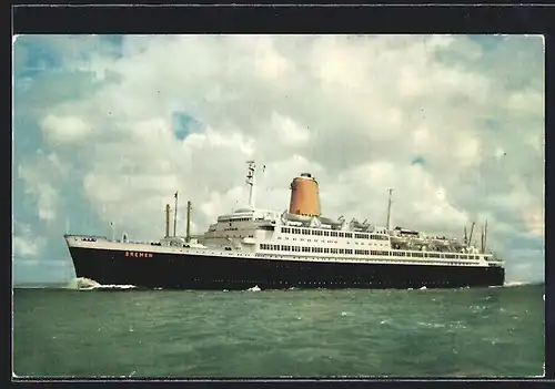 AK Vierschrauben-T.S. Bremen auf hoher See