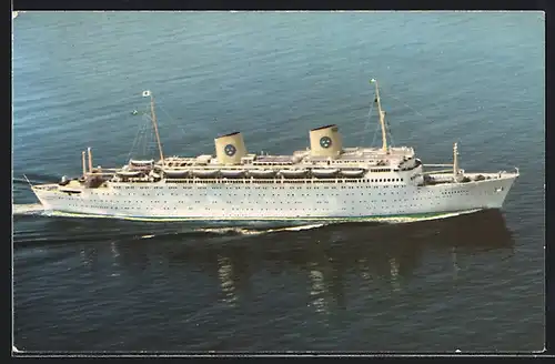 AK Passagierschiff MS Kungsholm auf dem Meer