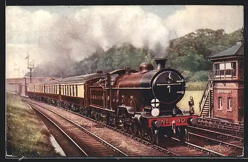 AK Southern Belle passing Tooting Bec Common, englische Eisenbahn