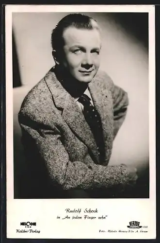 AK Opernsänger Rudolf Schock in An jedem Finger zehn