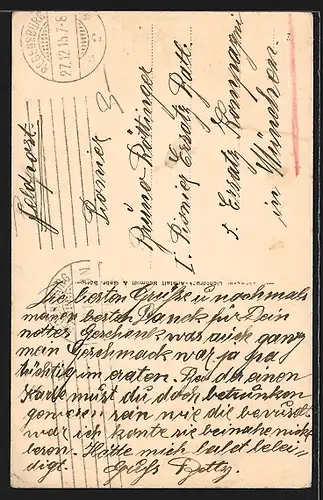 AK Opernsängerin Lilli Rauscher mit fragendem Blick