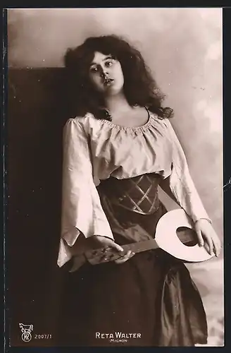 AK Opernsängerin Reta Walter als Mignon