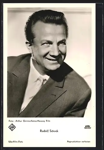 AK Opernsänger Rudolf Schock mit weisser Krawatte