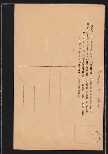 AK Opernsängerin Reta Waler mit Fächer in der Hand