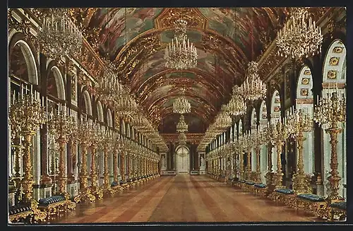 AK Herrenchiemsee, Schloss Herrenchiemsee, Spiegelgalerie