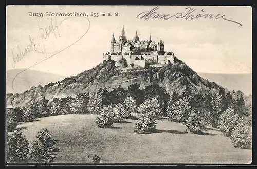 AK Burg Hohenzollern, Gesamtansicht