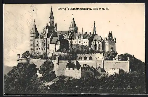 AK Burg Hohenzollern, Gesamtansicht