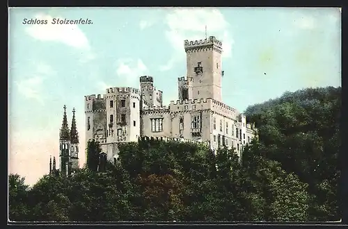 AK Blick auf Schloss Stolzenfels