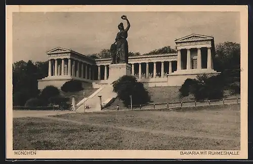 AK München, Bavaria mit Ruhmeshalle