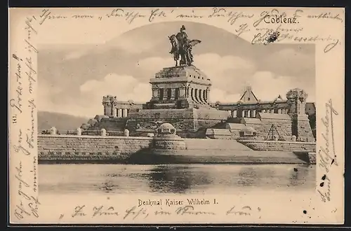 AK Koblenz, Denkmal Kaiser Wilhelm I.