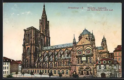 AK Strassburg, Münster, Südseite