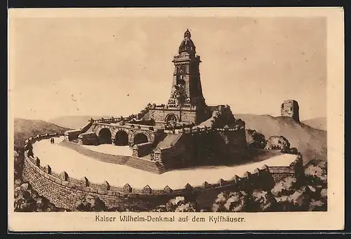 AK Bad Frankenhausen, Kaiser Wilhelm-Denkmal auf dem Kyffhäuser