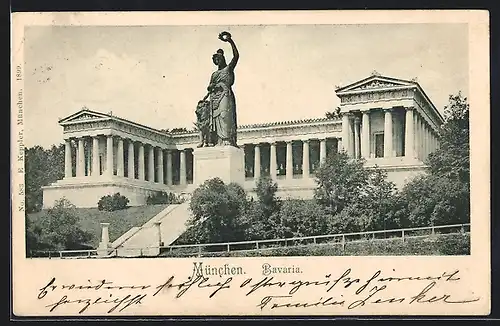 AK München, Bavaria mit Ruhmeshalle