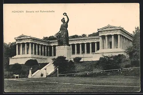 AK München, Bavaria und Ruhmeshalle