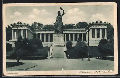 AK München, Bavaria mit Ruhmeshalle