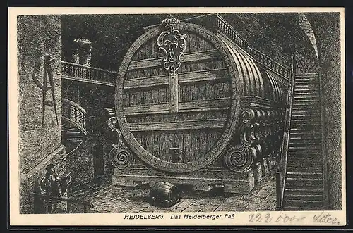 AK Heidelberg, Das grosse Fass im Schloss