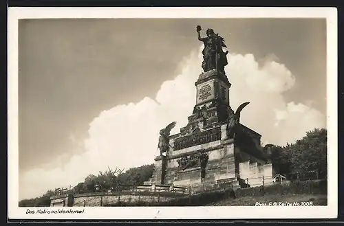 AK Der Deutsche Rhein mit Nationaldenkmal