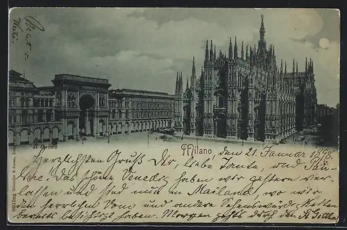 Mondschein-AK Milano, Il Duomo