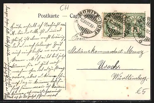 AK Sankt Moritz, Gesamtansicht im Winter