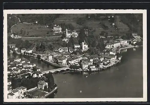 AK Ponte Tresa /Lago di Lugano, Ortsansicht vom Flugzeug aus