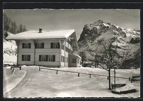 AK Grindelwald, Naturfreunde-Haus Ofni, Wetterhorn