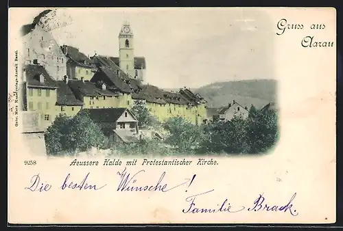 AK Aarau, Äussere Halde mit Protestantischer Kirche