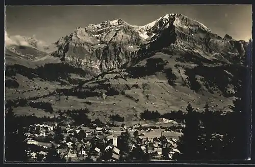 AK Adelboden, Ortsansicht mit Grosslonner