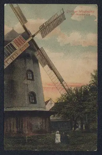 AK Gohlis / Dresden, an der Gohliser Windmühle