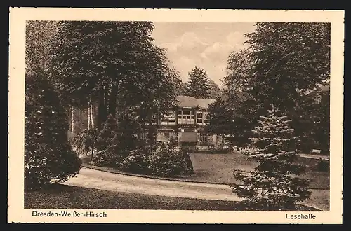 AK Dresden-Weisser Hirsch, Blick zur Lesehalle