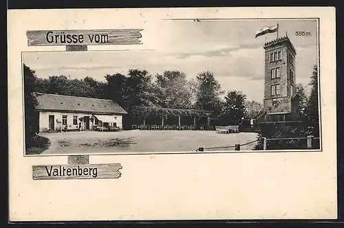 AK Neukirch / Lausitz, Valtenberg mit Aussichtsturm