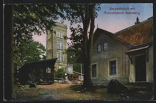 AK Valtenberg, Gasthaus und Aussichtsturm