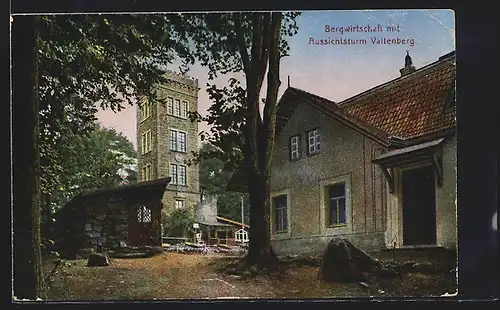 AK Valtenberg, Gasthaus und Aussichtsturm