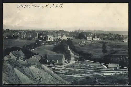 AK Zellerfeld / Oberharz, Totale aus der Vogelschau